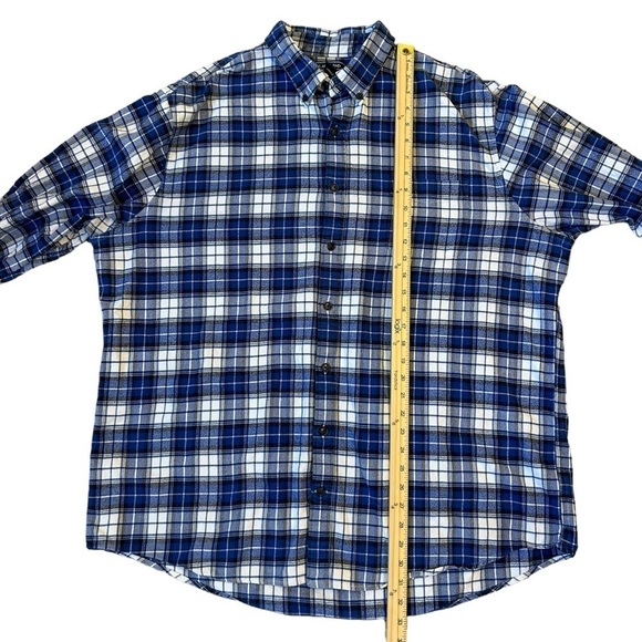 Heavy Fall Winter Flannel Plaid Lands End Men’s Button Down XXL - Picture 4 of 9